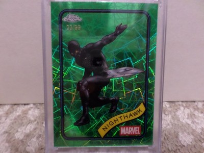 2025 Topps Chrome Marvel Nighthawk Hulk Green Lazer Refractor #33/99