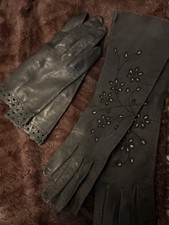 VTG FRENCH LEATHER GLOVES Sz 6 Soft Leather 2 Pair