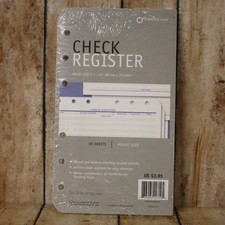 Franklin Covey Pocket Size Check Register x50 22819