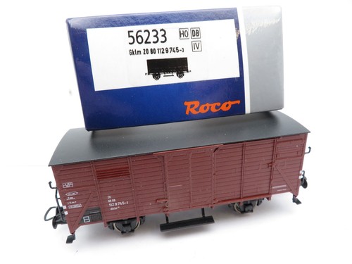 357H0 /2 - Roco H0 56233 - ged. Güterwagen braun DB / 9745-3 zuger. - top in OVP | Zustand: Gebraucht