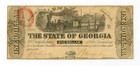 1863 Cr.12A $1 The State of GEORGIA Note - CIVIL WAR Era w/ TRAIN — photo 1
