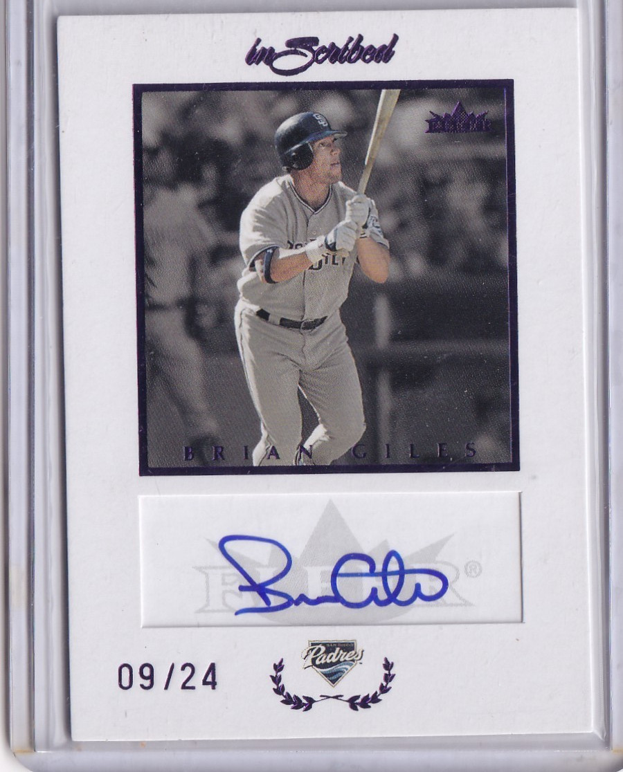 2004 Fleer Inscribed Brian Giles Purple Auto Autograph #17/24 Padres