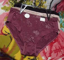 3 NEW PRIMA VALENTINA 871160X MICROFIBER WN MESH/LACE PANEL BRIEF PANTIES 2X