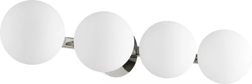 Quorum Transitional 4-Light 6" Bathroom Vanity Light in Polished Nickel - Picture 1 of 2