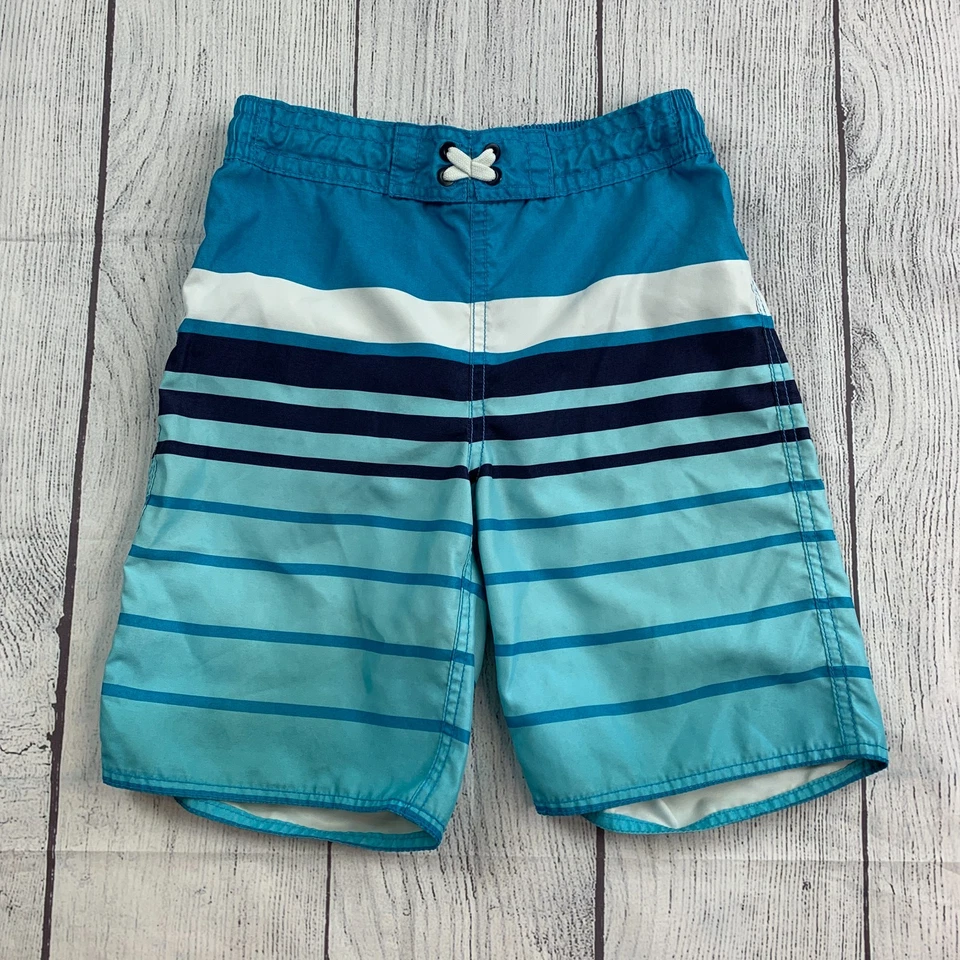 Lote de 2 shorts de natação masculinos Old Navy tamanho 10 12 L azul tubarão - Imagem 2 de 4