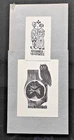 exlibris ex-libris  Couple Owl  art  Jucis JW lot of 2