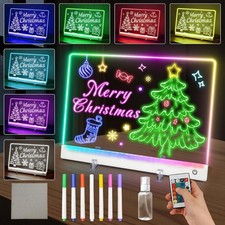 13.7 * 9.8 inch LED Note Board with 16 Colors, 5 Light Modes & Remote Control