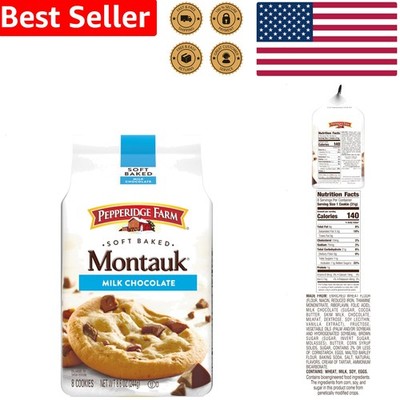 Montauk Soft Baked Milk Chocolate Chunk Cookies 8 8.6oz Pouch Kosher