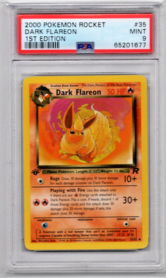 2000 POKEMON | DARK FLAREON 35/82 | ENG | Team Rocket - 1ST EDITION | PSA 9 MINT