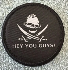 THE GOONIES HEY YOU GUYS! 3x3 Embroidered Morale Patch Hook Backing Brand New
