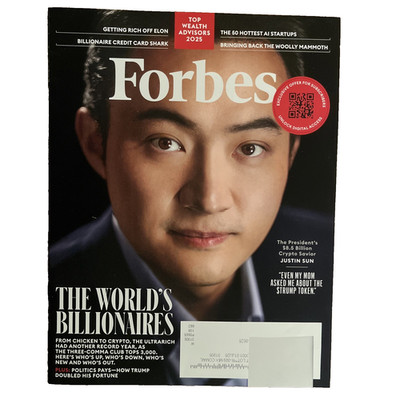 FORBES MAGAZINE-2025-THE WORLD'S BILLIONAIRES - with Mailing Label Removed