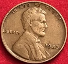 1933 Lincoln Wheat Cent VF Details Philadelphia Mint Semi-Key Low Mintage JC1365