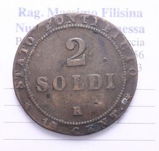 NL* STATO PONTIFICIO PAPA PIO IX 2 SOLDI Rame 1867 XXI Ottima conservazione