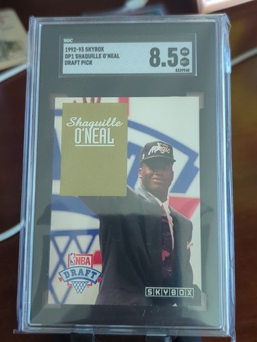 1992-93 Skybox SHAQUILLE O’NEAL Draft Pick Rookie SGC 8.5 Magic