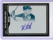 Mike Olt Rookie Auto Framed Printing Plate Cyan 1/1 2013 Bowman Inception #RA-MO