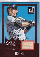 ICHIRO SUZUKI /49 MARINERS GAME USED BASEBALL BAT 2016 16 PANINI DONRUSS KINGS
