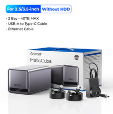 ORICO MetaCube TS200 2-Bay NAS Storage System RAID Setup Networkable Enclosure