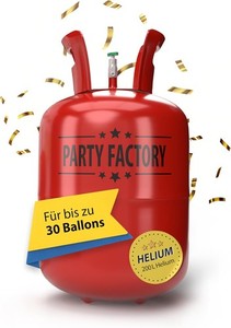 Helium Ballon-Gas Einweg ca. 30 Luftballons 0,2 qm³ Folienballons Heliumflasche