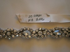 Lis Simon Wedding Dress Bridal Formal Sash Ivory Crystals NWT 296