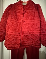 Vintage Christian Dior Women s Red 3-Piece Lo...