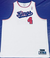Authentic Chris Webber #4 Sacramento Kings 1974-1975 HWC  Reebok Jersey 56