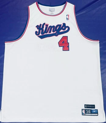 Authentic Chris Webber #4 Sacramento Kings 1974-1975 HWC  Reebok Jersey 56 - Image 1 of 4