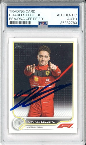 Charles Leclerc Signed Autograph Slabbed 2021 Topps Chrome F1 Card PSA DNA
