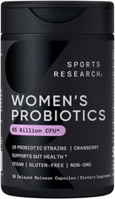 Women'S Probiotics with Prebiotics, 65 Billion CFU - Vegan Capsules for Gut Heal