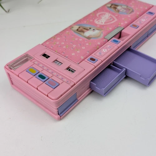 Vintage Barbie Pencil Case with Magnetic Lid, Pop Out Drawers, 90s Stationery - Picture 8 of 10