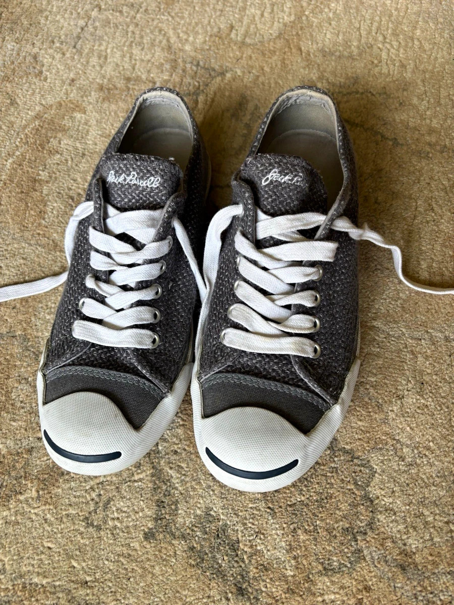 Converse Jack Purcell niedrige Schnürschuhe Turnschuhe grau/weiß Damengröße 7