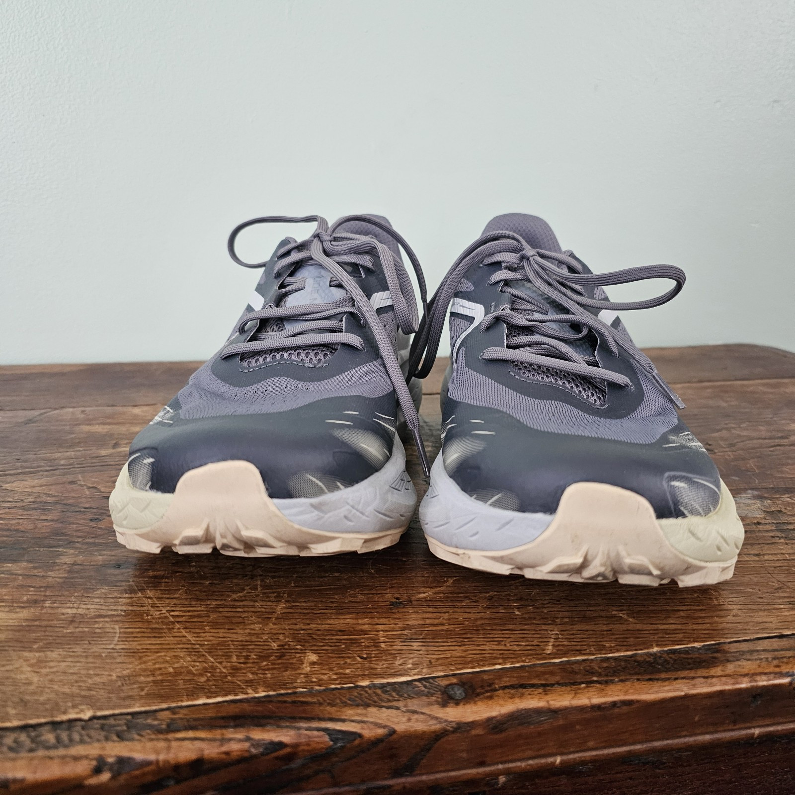 Scarpa Salomon Uomo Glide Max Trail Silenziosa Tonalità Grigio Perla Blu Sbiancata Sabbia 10 5