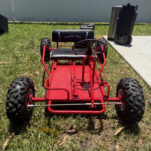 Thunder Kart Gas Off-Road Go-Kart Complete Kart Red Frame Knobby Tires