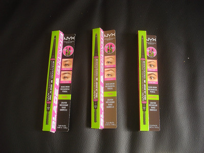 3x NYX Blade & Shade Augenbrauenstift NEU VEGAN 16H Halt Wischfest NANO Black