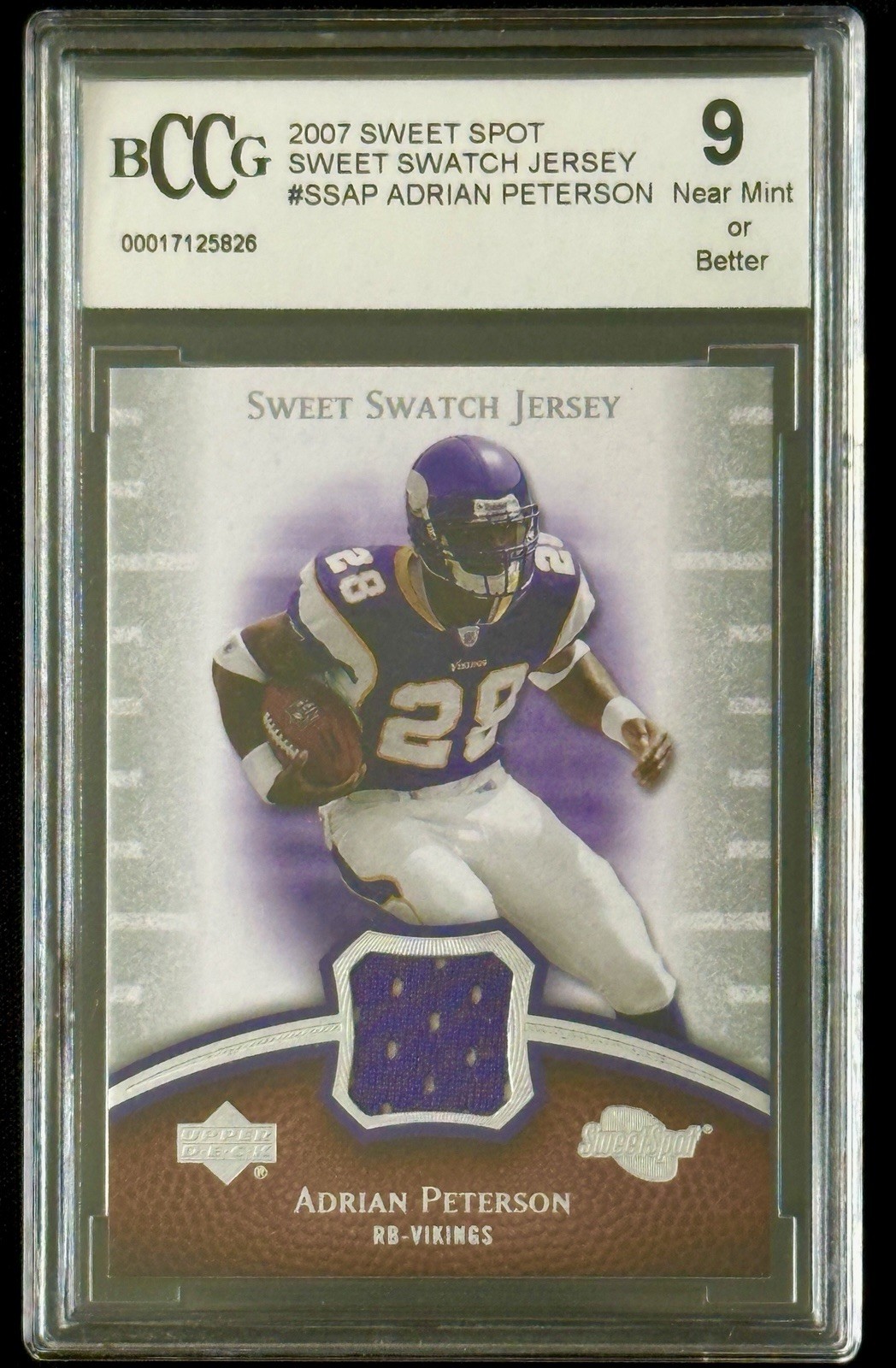 Adrian Peterson Upper Deck Sweet Spot Sweet Swatch Jersey #SSAP Base