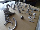 DUNGEONS DRAGONS Pewter LOT 22 pieces Mattel TSR Grenadier 1985 UNPAINTED