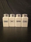 Vintage Mckee Milkglass Shaker Set Of 4. All original. Excellent Condition