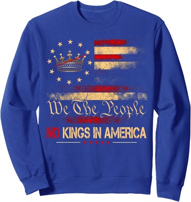 Patriotic Pro-Democracy Protest June 14 No Kings Unisex Crewneck Sweatshirt