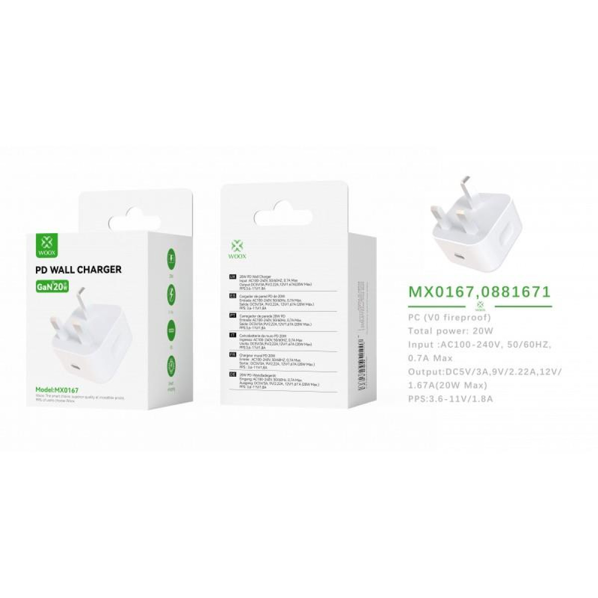 PD Wall Charger 20W UK Type C Practical Everyday Use White - Image 2