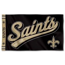 New Orleans Saints Script Logo Premium 3x5 Foot Premium Flag