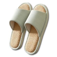 Women and Men Linen House Slippers Indoor 9-10 Women/7-8 Men Green