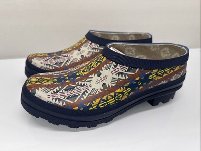 Pendleton Journey West Clog Blue * PW2234-400 * Garden/Rain  Women's 8 M