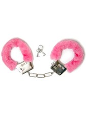 Hot Pink Furry Handcuffs Costume Accessory