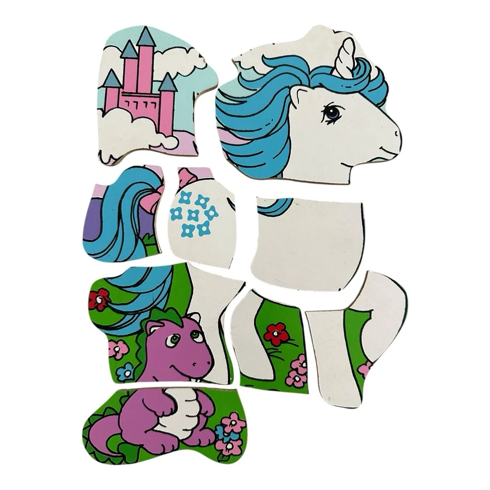 Vtg Playskool My Little Pony MAJESTY SPIKE 9 Pc Puzzle 189-3 Tray Hasbro 1984 - Image 3 of 4