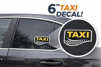 Yellow Cab Sticker Taxi Checker Taxi Cab Yellow Cab Stickers 5 Pack Free Shipping ...
