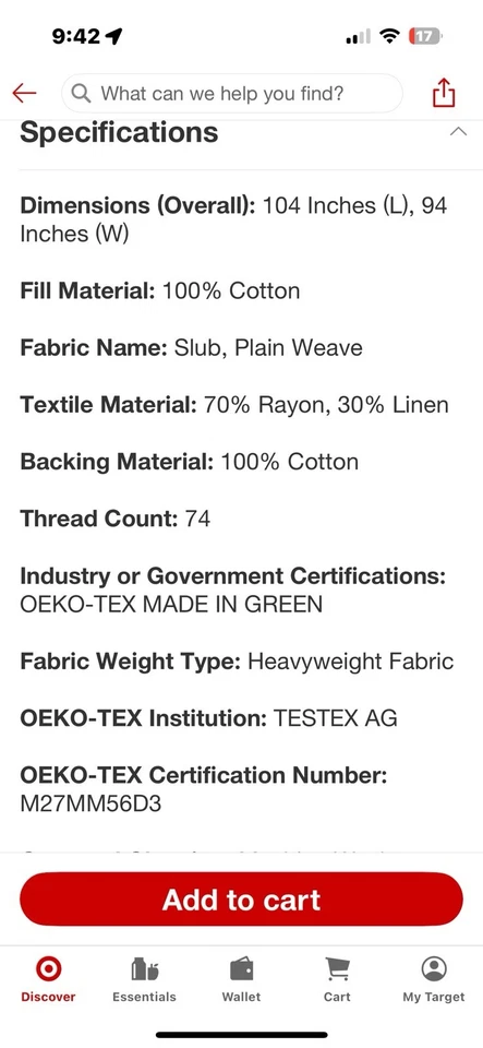 Casaluna King PLUS Heavyweight Rayon Linen Blend Quilt CLAY - Image 4 of 4