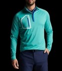 PETER MILLAR Mens Medium Forge Performance 1/4 Zip Pullover Golf S23EK42 NEW