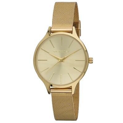 Vernier Women's Round 36mm Case Long Index Mesh Strap Watch