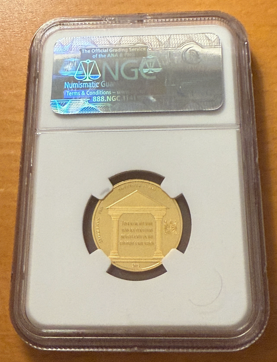 Fiji 2013 Gold 1/4 oz $25 NGC PF70UC Lincoln's Gettysburg Address