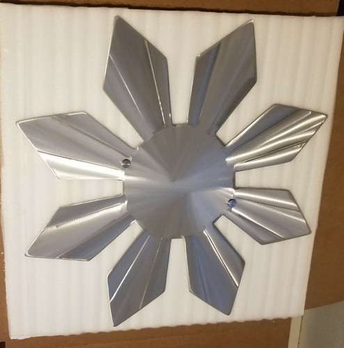 Large Metal Wall art indoor outdoor patio garden wall decor modern silver flower - Picture 4 of 4