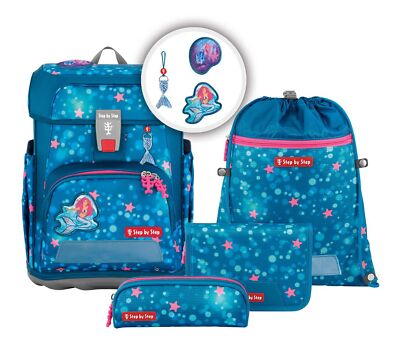 Step by Step Cloud Schulranzen-Set 5-teilig Mermaid Lola hellblau